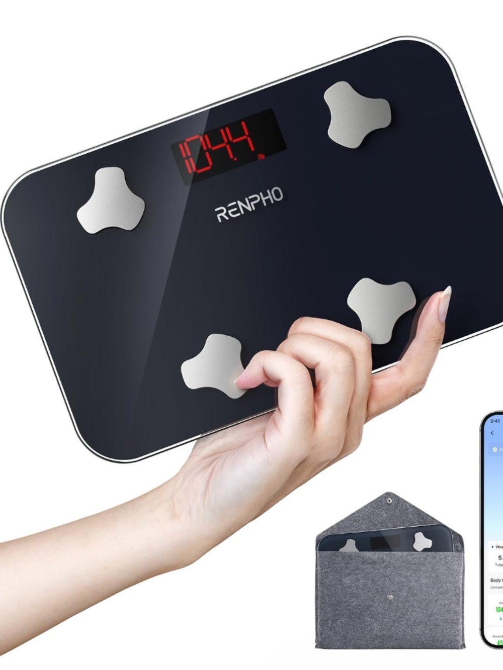 Renpho Travel Scale for Body Weight - Like New and Includes Cover